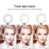 26CM 10 inch  4in1 Dimmable USB LED Ring Light Mirror Tripod Stand Phone Holder Fr Live Makeup