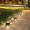 Solar Power Ground Lights Floor Decking Wall Fence Step Path Garden Lamp