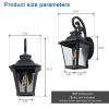 Large Outdoor Wall Sconce Lights with Clear Glass