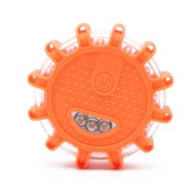 LED traffic warning lights Auto supplies strong magnetic adsorption flashing long bright emergency lights manufacturers wholesale (Option: Orange-12pcs)