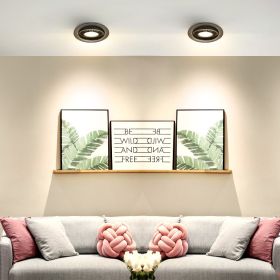 Square Round LED Embedded Elephant Trunk Lamp Living Room Ceiling Corridor Spotlight (Option: Black 7W opening95mm-Single head round-2700K)