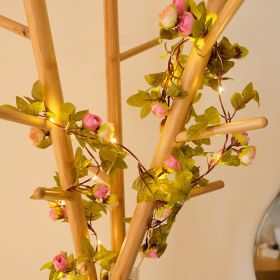 Rattan Lighting Chain Outdoor Courtyard Ornamental Festoon Lamp (Option: White Rose Lamp-Ordinary Style)