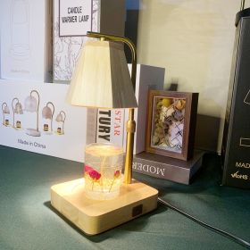 Aromatherapy Wax Melting Lamp Made Entirely Of Wood With USB (Option: Timing Dimming British 220V-Lifting USB Interface)